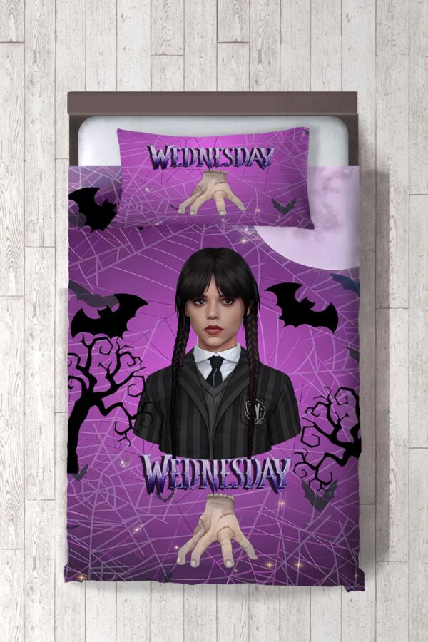 WEDNESDAY MOR BEBEK VE ÇOCUK ODASI YATAK ÖRTÜSÜ