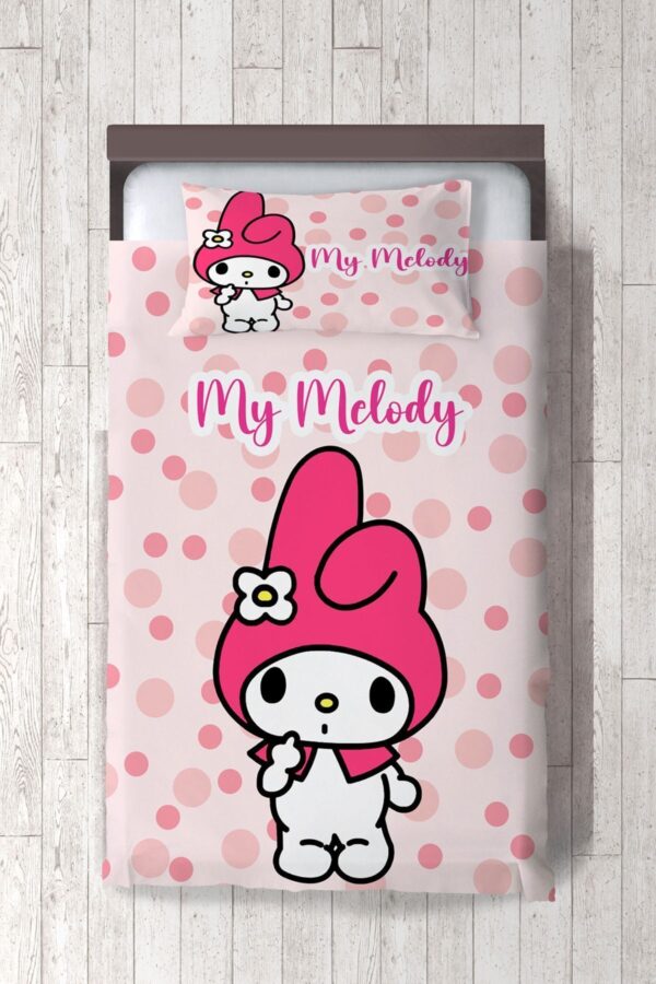 MY MELODY DESENLİ BEBEK VE ÇOCUK ODASI YATAK ÖRTÜSÜ ( PİKE GİBİ )