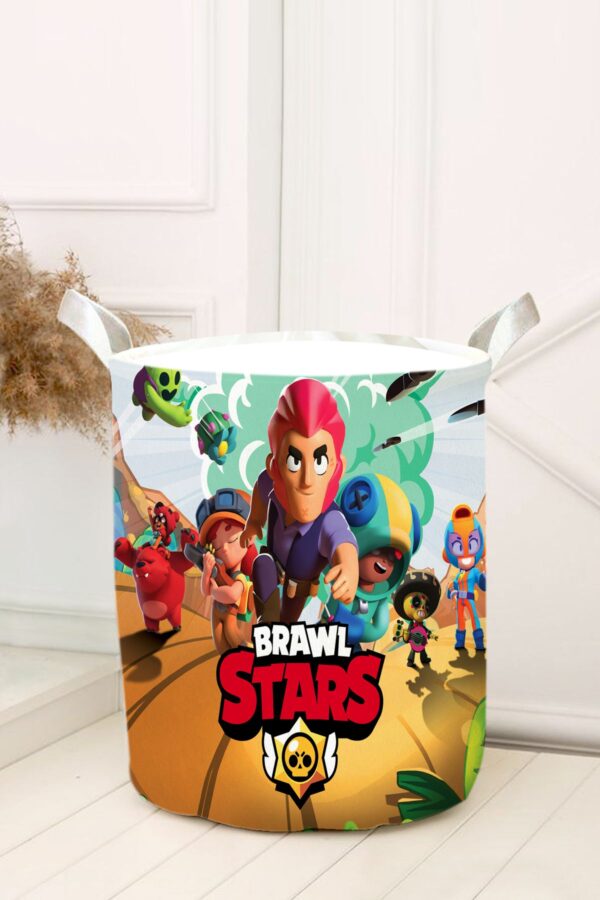BRAWL STARS DESENLİ BEBEK VE ÇOCUK ODASI OYUNCAK SEPETİ