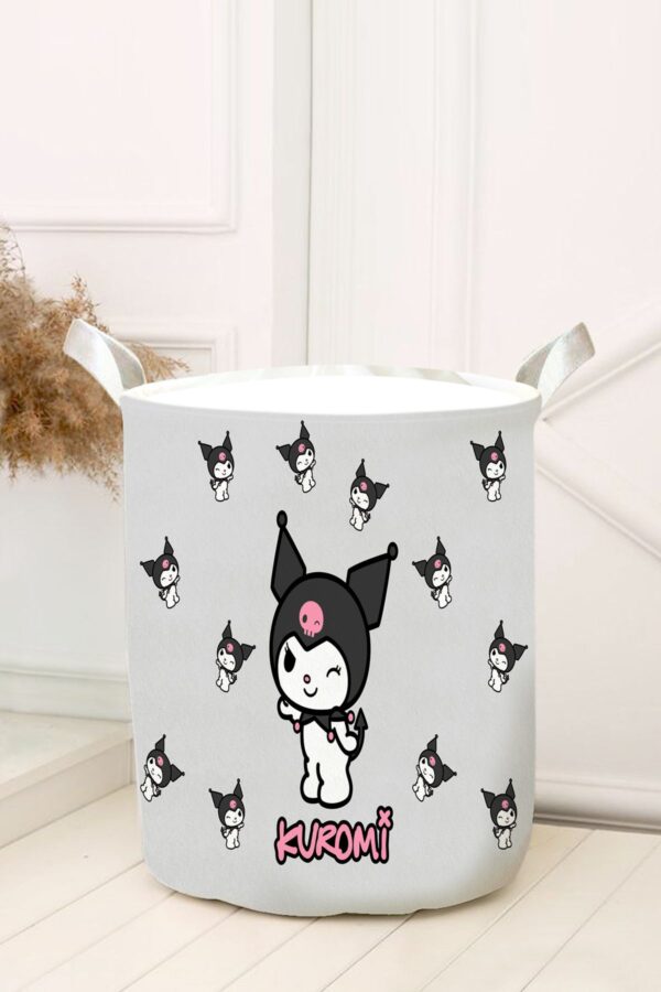 GRİ KUROMİ BEBEK VE ÇOCUK ODASI OYUNCAK SEPETİ