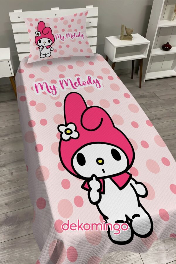 MY MELODY BEBEK VE ÇOCUK BAZA PİKE ( TEK KİŞİLİK )