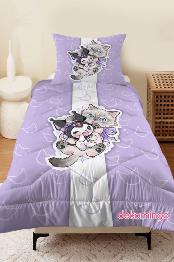 KEDİLİ KUROMİ YORGAN SETİ