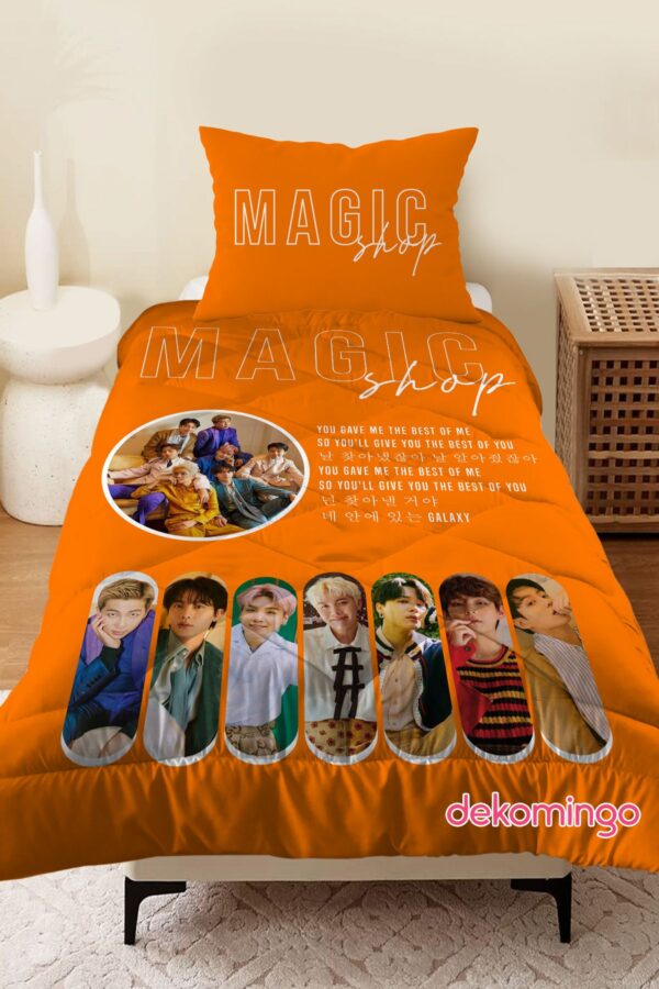 TURUNCU MAGIC BTS BEBEK VE ÇOCUK ODASI KAPİTONE YORGAN