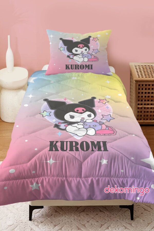 GÖKKUŞAĞI KUROMİ BEBEK VE ÇOCUK ODASI KAPİTONE YORGAN