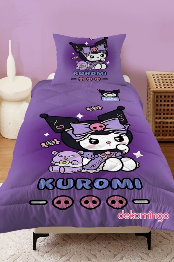 MOR KUROMİ BEBEK VE ÇOCUK ODASI KAPİTONE YORGAN
