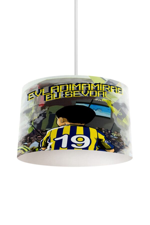 SARI LACİVERT FORMA DESENLİ BEBEK VE ÇOCUK ODASU SARKIT AVİZE
