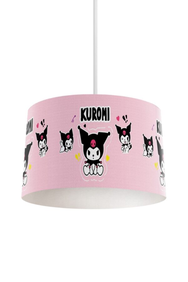 KUROMİ ÜÇLÜ PEMBE DESENLİ BEBEK VE ÇOCUK ODASI AVİZE