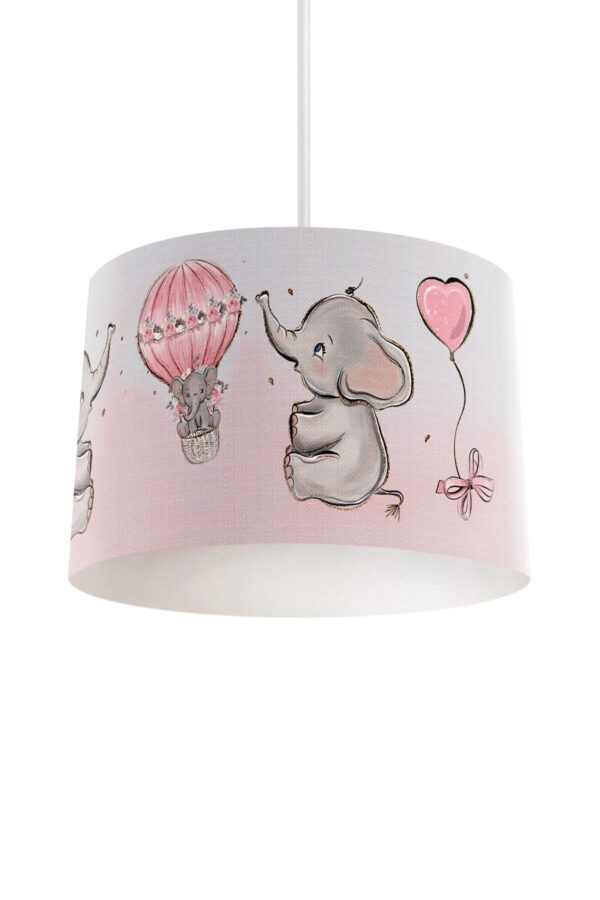 PEMBE GRİ YAVRU FİL BALON BEBEK VE ÇOVUK ODASI AVİZE