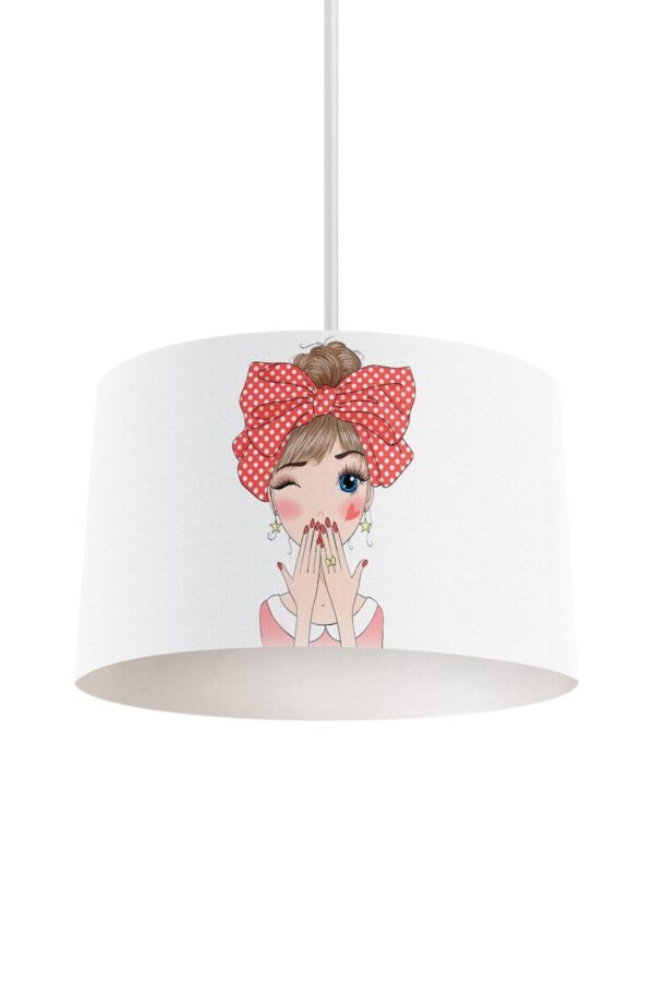ÖPÜCÜK KIZ DESENLİ ÇOCUK VE BEBEK ODASI AVİZE