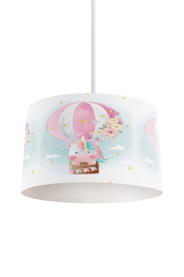 Pembe Balon Çiçekler Yavru Eşek DESENLİ ÇOCUK VE BEBEK ODASI AVİZE