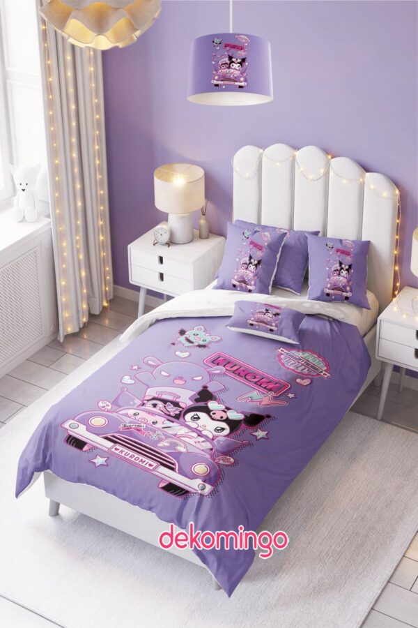 ARABALI KUROMİ LİLA BEBEK VE ÇODUK ODASI NEVRESİM TAKIM ( ÇARŞAFSIZ )