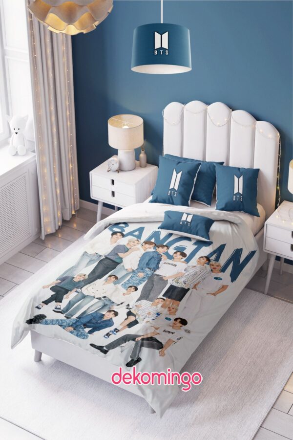 Mavi Bts Bangtan Bebek Ve Çocuk Odası Nevresim Takımı ( Çarşafsız )