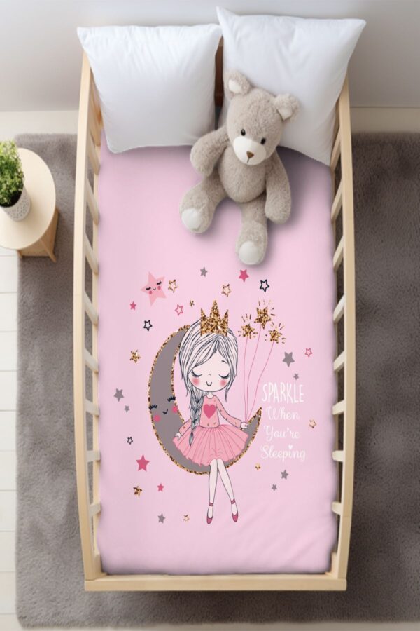 Ayda Uyuyan Ayıcık Beşik Bebek Nevresim Takımı 100x150 ( Çarşafsız )