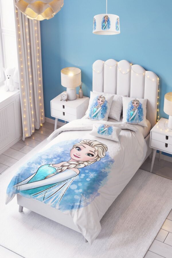 Tuval Desen Elsa Çocuk Ve Bebek Odası Nevresim Takımı ( Çarşafsız )