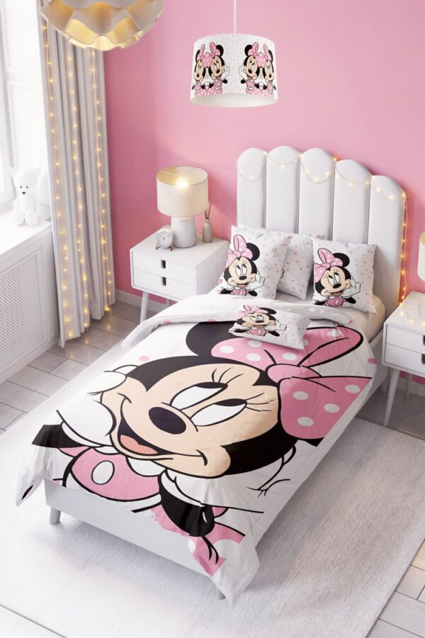 Pembe Mini Desenli Bebek Ve Çocuk Nevresim Takımı ( Çarşafsız )